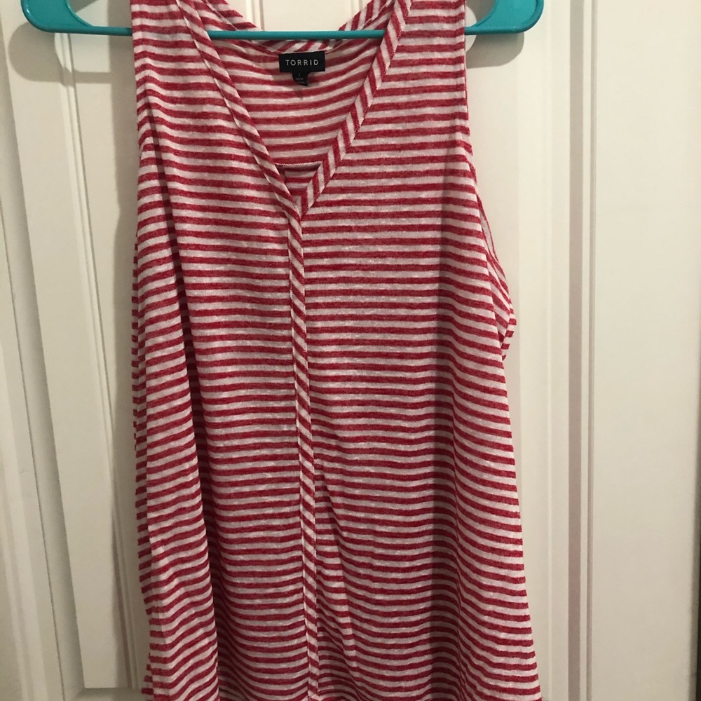 New red stripe torrid tank